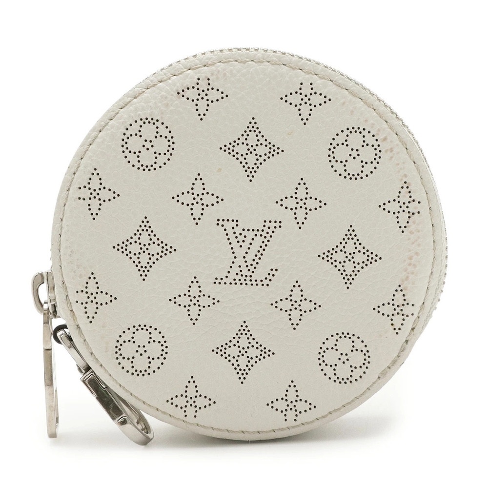 LOUIS VUITTON Monogram Mahina Bella coin case Wallet Pouch Clutch White